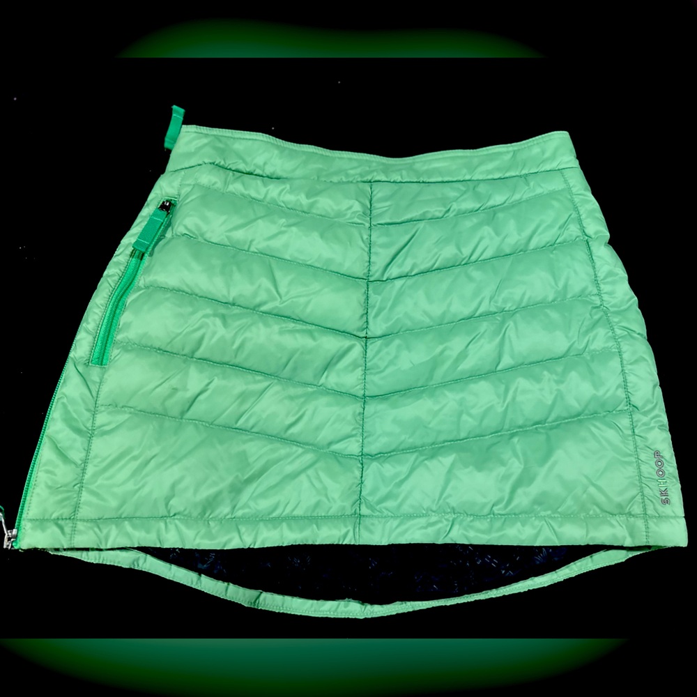 Skhoop Skirt Womens SMALL Green Quilted Down Puffer Outdoor Gear